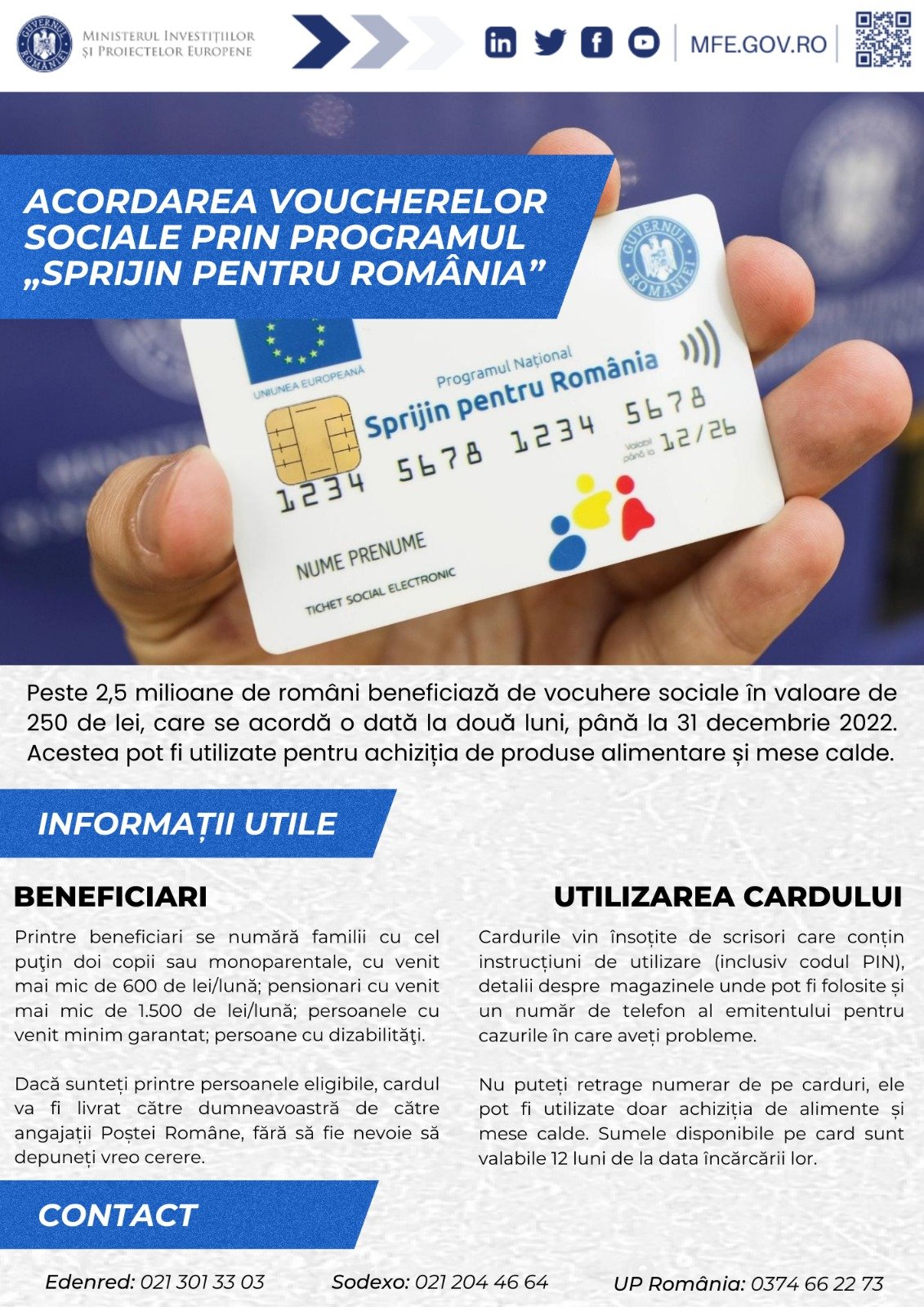 Cardurile sociale au ajuns deja la peste 350.000 de români. Până la 1 Iulie va fi atins pragul de 500.000